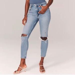 Abercrombie 0 (25) Skinny High Rise Women’s Jeans Distressed Ripped Cropped